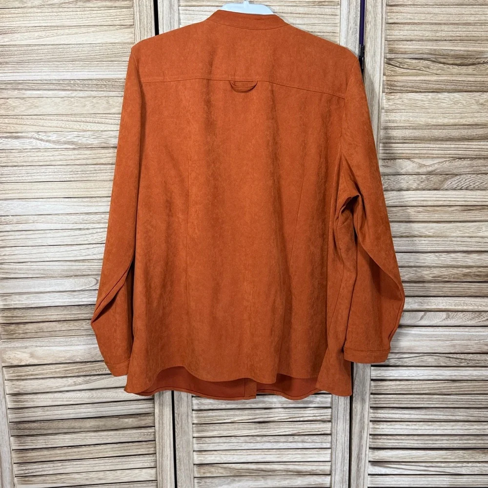 CJ Banks Rust Button-Down Shirt - Picture 12 of 12
